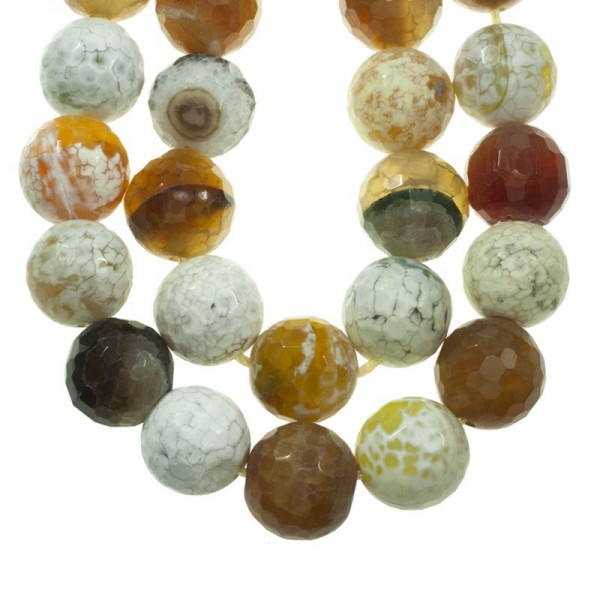 Ágata facetada amarilla nº 40 tira de 40 cm