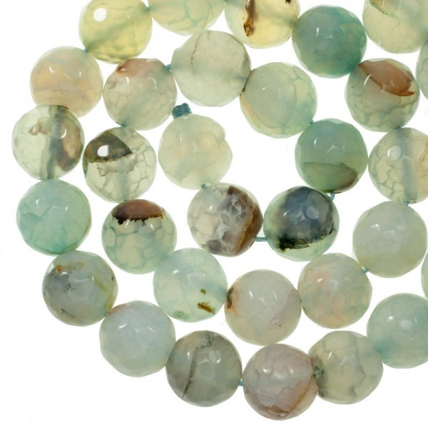 Ágata facetada verde agua nº 51 tira de 40 cm