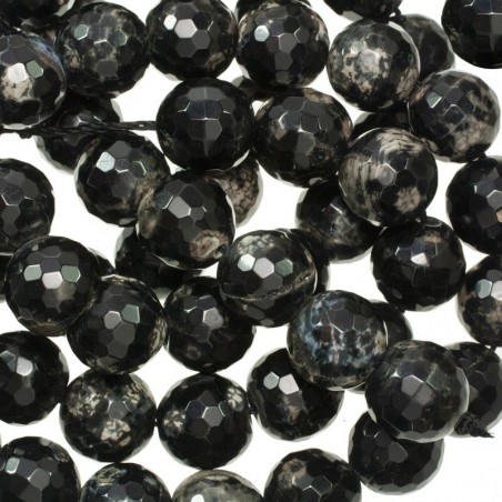 Ágata facetada negra nº 52 tira de 40 cm