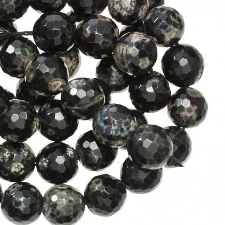 Ágata facetada negra nº 52 tira de 40 cm