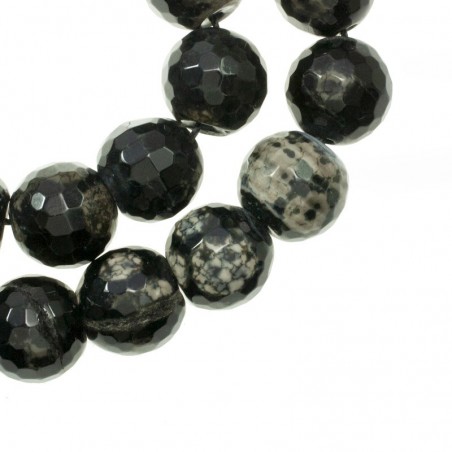 Ágata facetada negra nº 52 tira de 40 cm