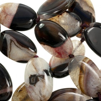 Jade Imperial oval tira de 40 cm