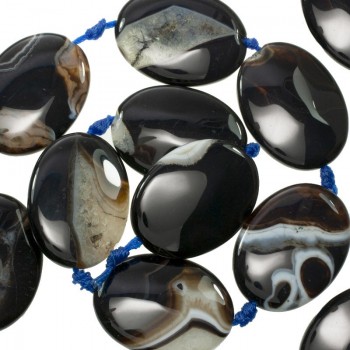 Jade Imperial oval tira de 40 cm