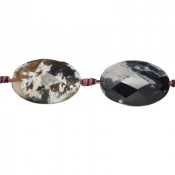 Jade Imperial oval facetado hilo rosa 2