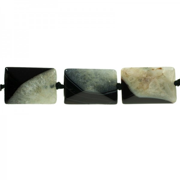 Jade Imperial 8 caras tira 40 cm tamaño 25 x 18 mm