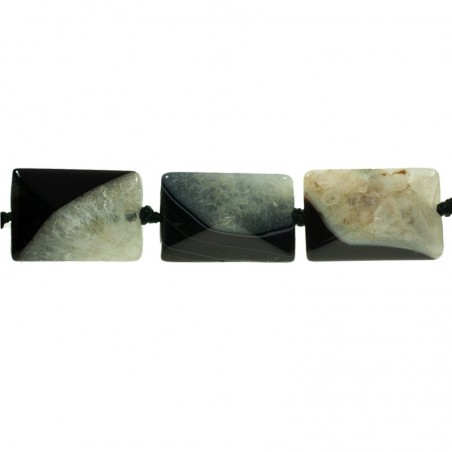 Jade Imperial 8 caras tira 40 cm tamaño 25 x 18 mm