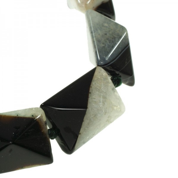 Jade Imperial 8 caras tira 40 cm tamaño 25 x 18 mm