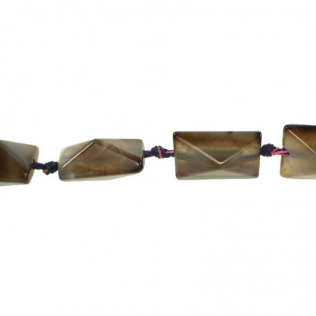 Jade Imperial 8 caras marrón marmolado