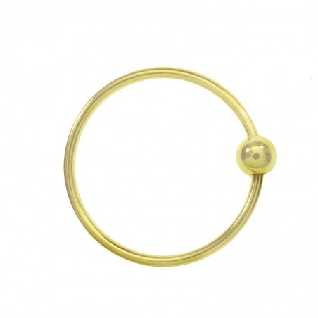 Pack 20 Piercing aro dorado con bola Plata de Ley 925