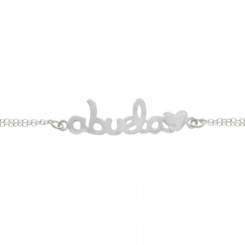 Pulsera ajustable texto abuela Plata de Ley | Karissma