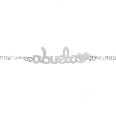 Pulsera ajustable texto abuela Plata de Ley | Karissma