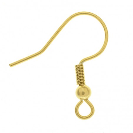 Gancho para pendientes dorado de acero inoxidable - Karissma