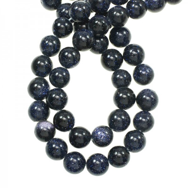 Piedra Goldstone azul tira de 40 cm