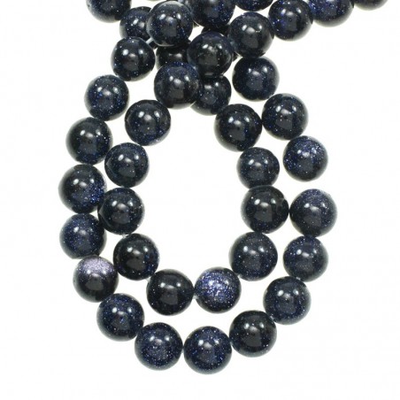 Piedra Goldstone azul tira de 40 cm