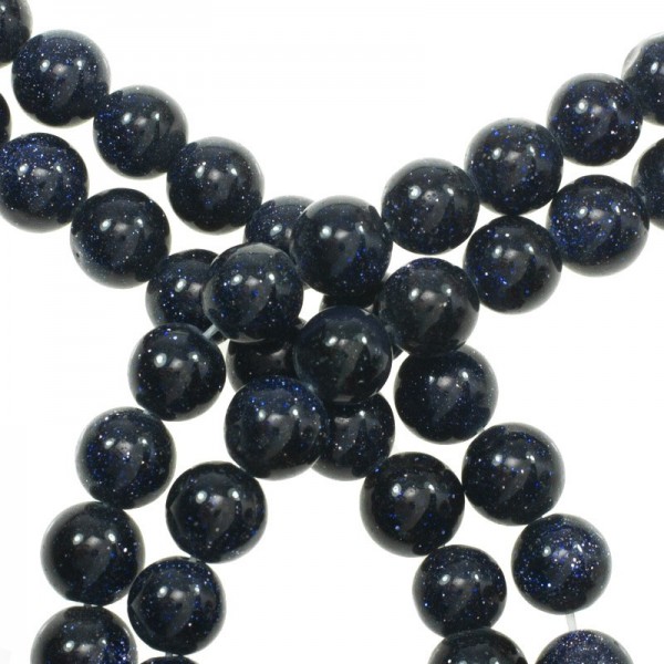 Piedra Goldstone azul tira de 40 cm