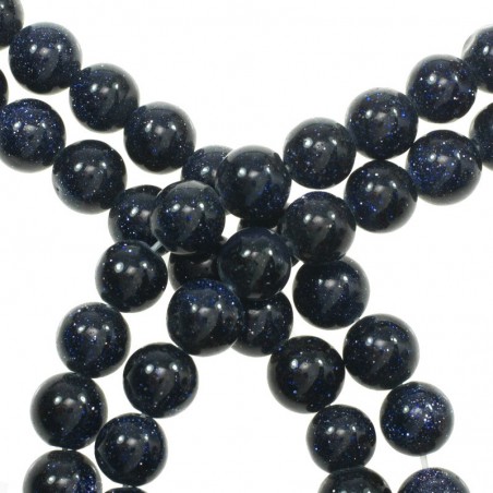 Piedra Goldstone azul tira de 40 cm