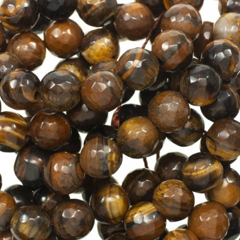 Ojo de tigre facetado tira de 40 cm