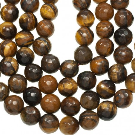 Ojo de tigre facetado tira de 40 cm