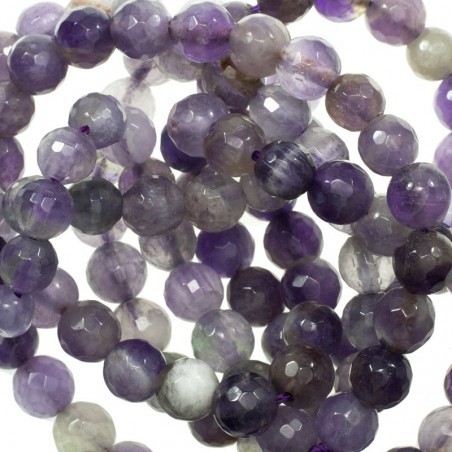 Amatista facetada tira de 40 cm