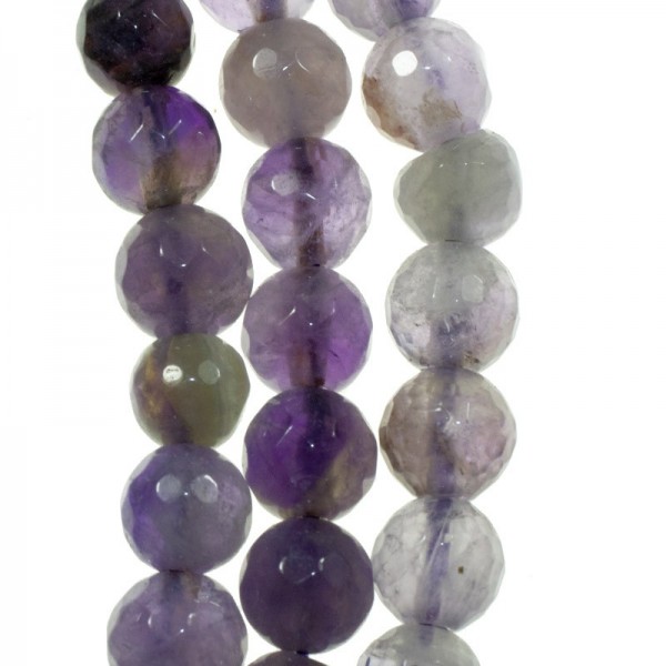 Amatista facetada tira de 40 cm