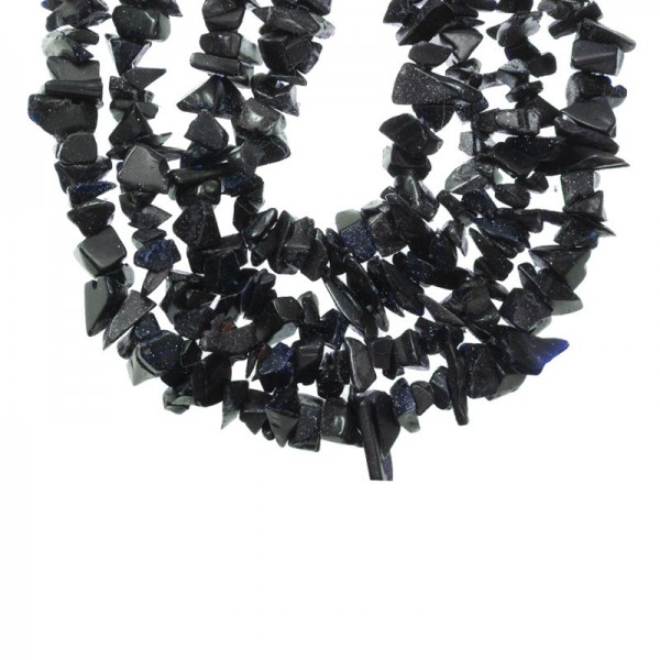 Tira chips de piedras irregulares goldstone azul - Karissma