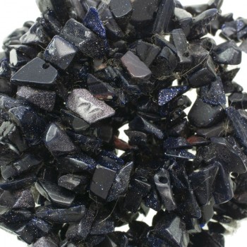 Tira chips de piedras irregulares goldstone azul - Karissma