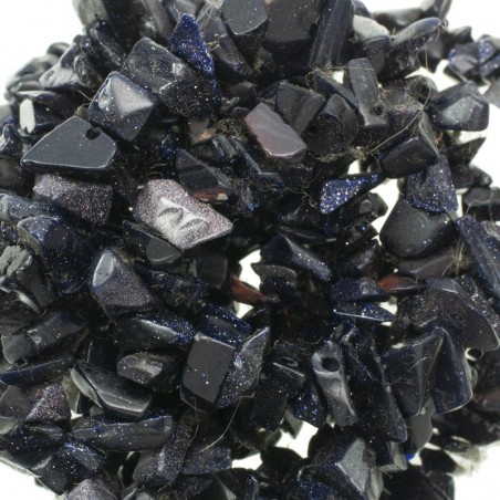 Tira chips de piedras irregulares goldstone azul - Karissma