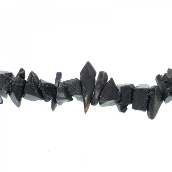 Tira chips de piedras irregulares goldstone azul - Karissma