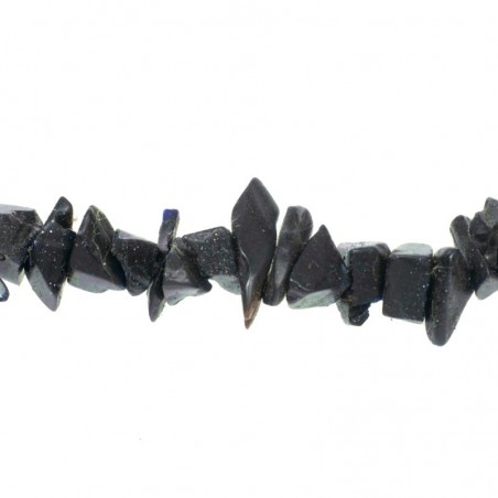 Tira chips de piedras irregulares goldstone azul - Karissma