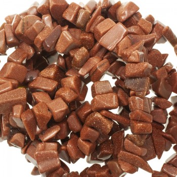 Tira de 90 cm chips de piedras irregulares goldstone