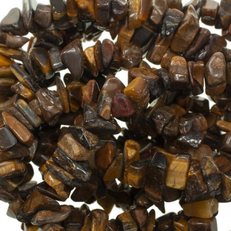 Tira 90 cm ojo de tigre chips de piedras irregulares