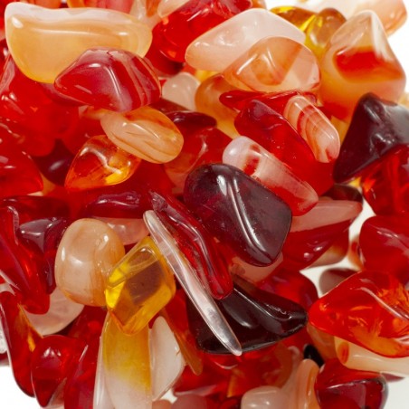 Tira 90 cm de piedras irregulares cornalina