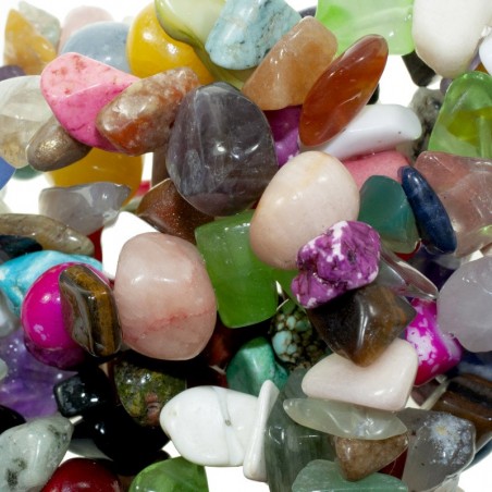 Tira 90 cm mix de piedras irregulares de colores