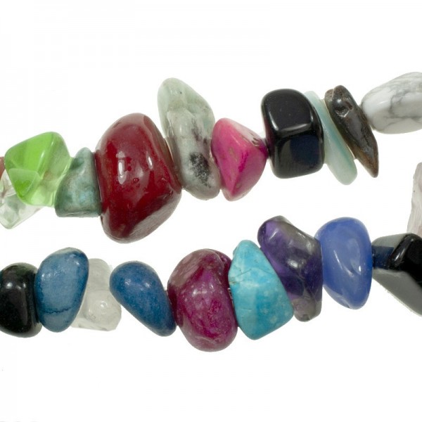 Tira 90 cm mix de piedras irregulares de colores