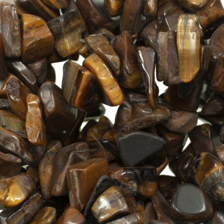 Tira 90 cm de piedras irregulares ojo de tigre