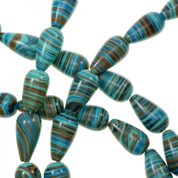 Tira 40 cm gotas cerámica azul