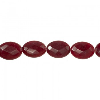 Rubí ovalado facetado tira de 40 cm 2