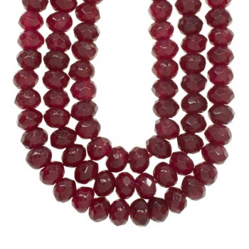 Rubí facetado Tira de 40 cm