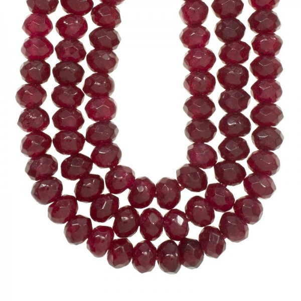 Rubí facetado Tira de 40 cm
