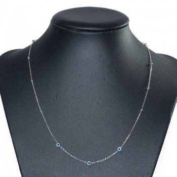 Collar cadena de bolitas con ojos turcos - Karissma 2