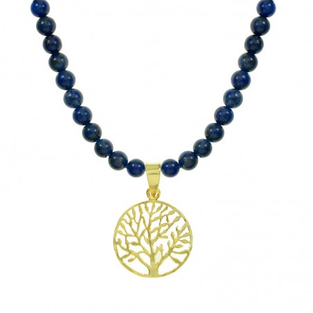 Collar lapislázuli con árbol de la vida Plata de Ley - Karissma