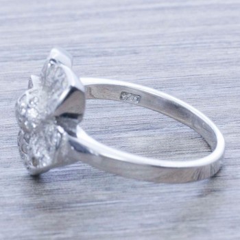 Anillo flor cinco pétalos Plata de Ley 925 2