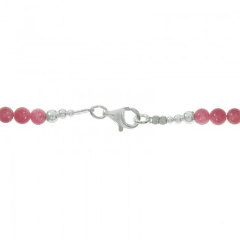 Collar de rodonita con mariposa Plata de Ley - Karissma 2