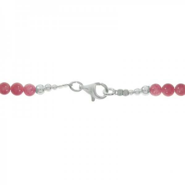 Collar de rodonita con mariposa Plata de Ley - Karissma