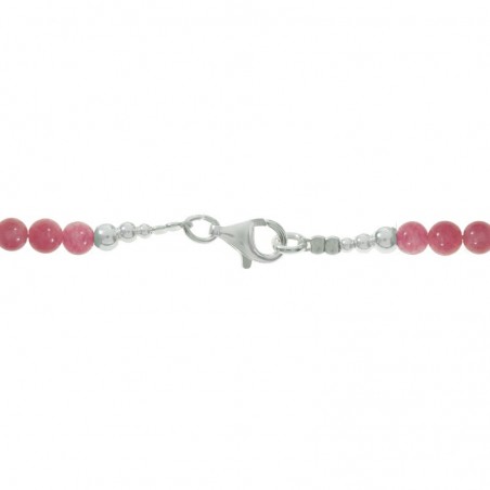 Collar de rodonita con mariposa Plata de Ley - Karissma