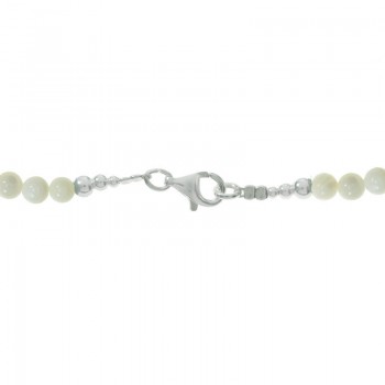 Collar de nácar con colgante flores Plata de Ley - Karissma 2