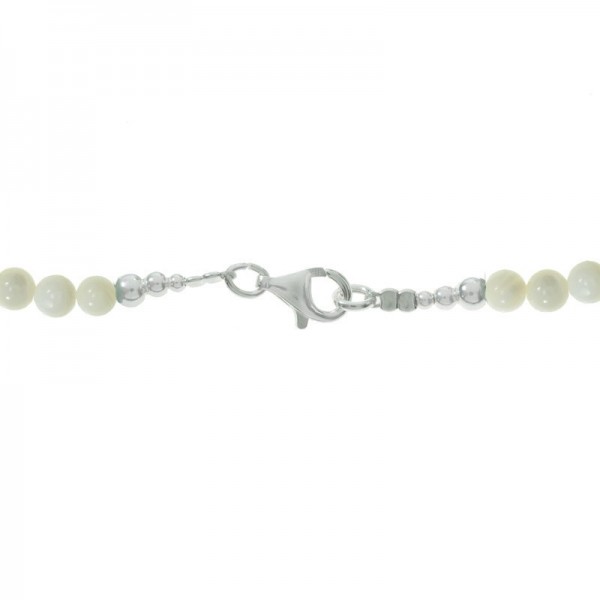 Collar de nácar con colgante flores Plata de Ley - Karissma