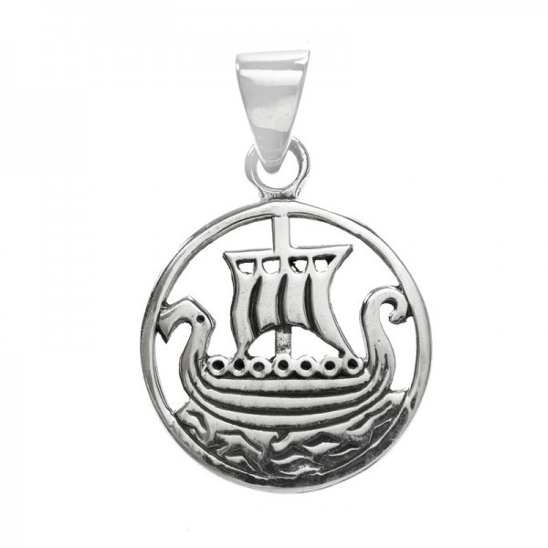 Collar de lapislázuli con colgante vikingo Plata de Ley - Karissma