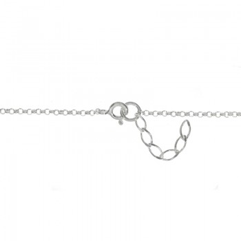 Tobillera ajustable con cruz y abalorios Plata de Ley| Karissma 2