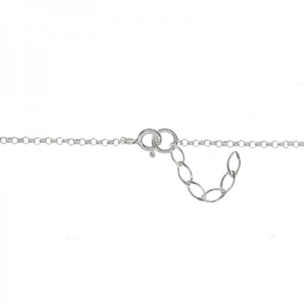 Tobillera ajustable con cruz y abalorios Plata de Ley| Karissma